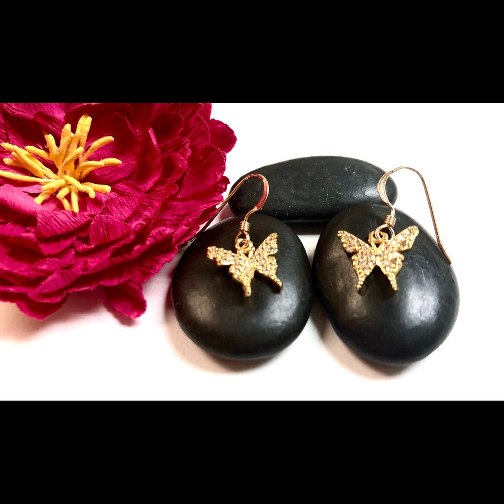 Butterfly Earrings, Dragonfly, Insect, Bee, Flower - Picture 7 of 10